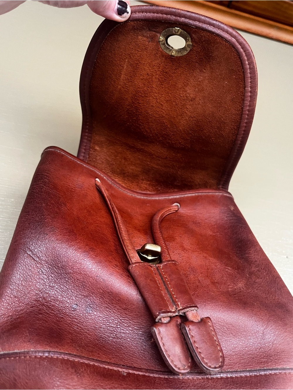 Coach H50-9960 Daypack Brown Leather Mini Backpack Purse Turn-Lock Closure - Picture 10 of 14